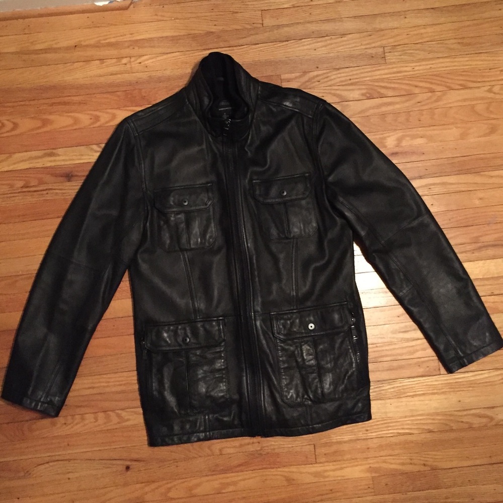 Black Leather Jacket, Men's